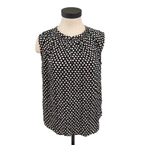 Banana Republic Tops - Banana Republic New Blouse Black White Polka Dot Size S Sleeveless.